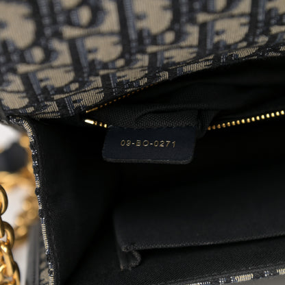 Christian Dior Oblique 30 Montaigne Chain Flap Bag Blue 7 of 11