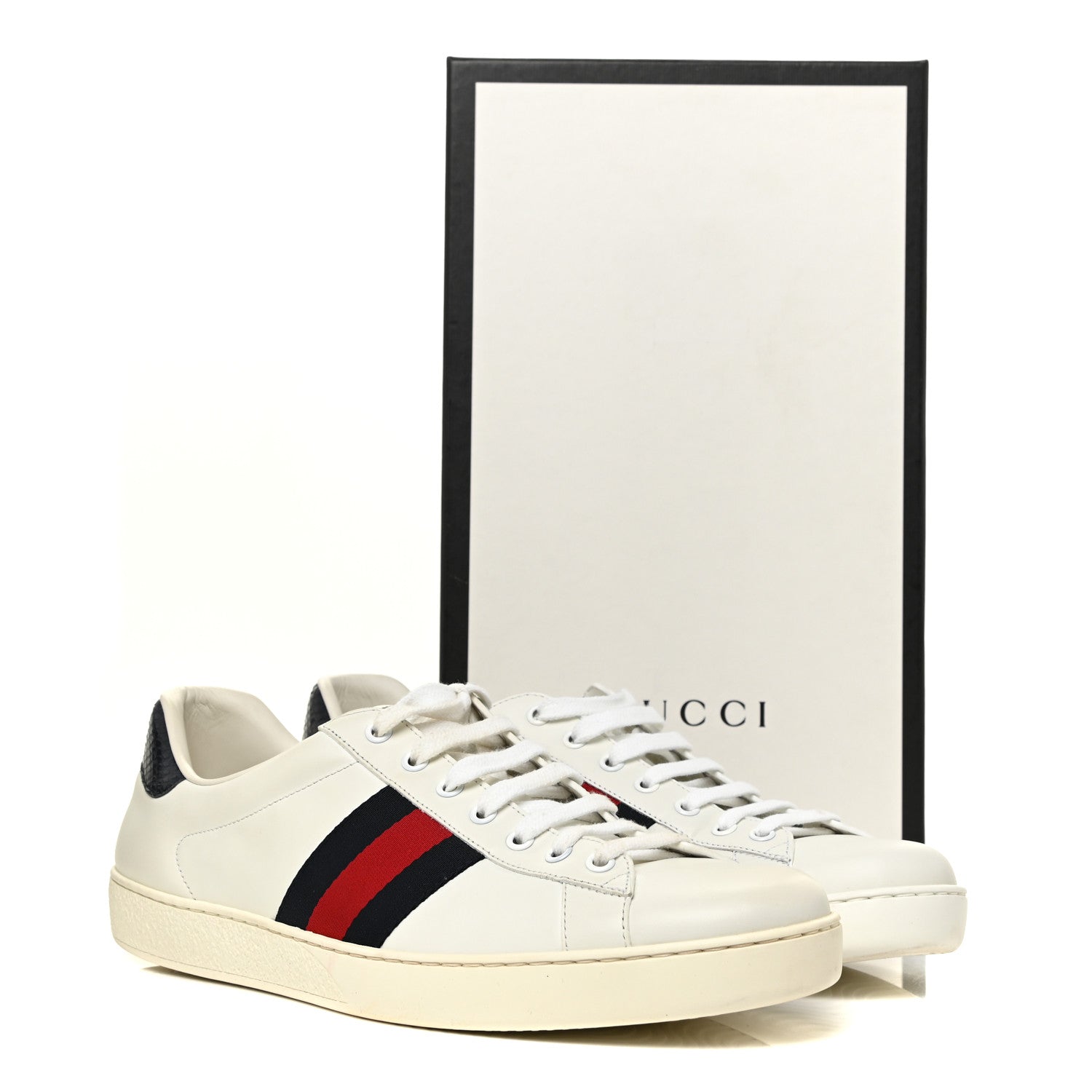 Gucci Miro Soft Calfskin Ayers Web Mens Ace Sneakers 11.5 White Blue 15 of 15