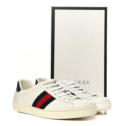 Gucci Miro Soft Calfskin Ayers Web Mens Ace Sneakers 11.5 White Blue 15 of 15