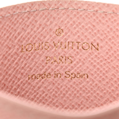 Louis Vuitton Damier Azur Daily Card Holder Rose Ballerine 6 of 10