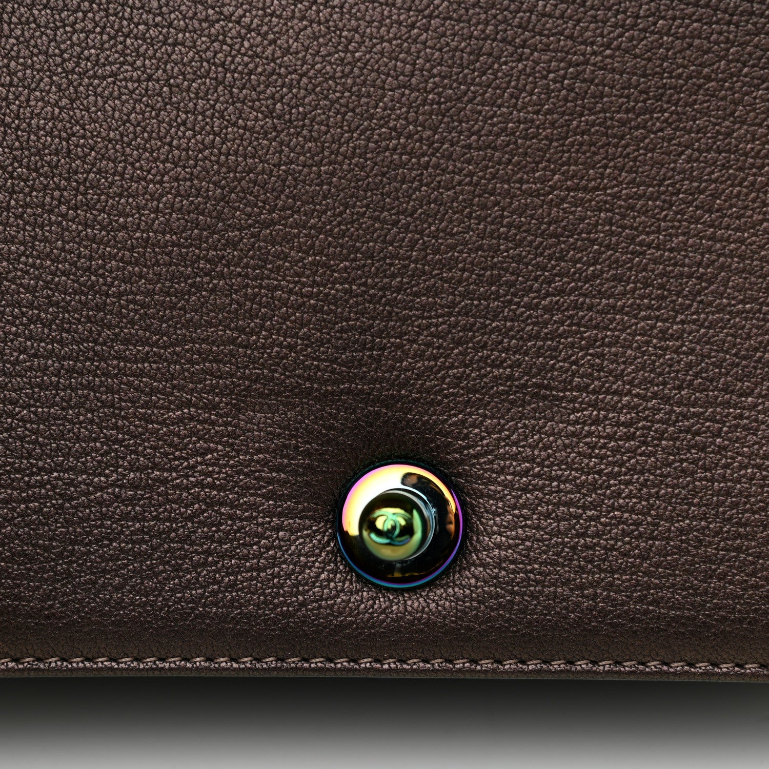 Chanel Iridescent Goatskin Quilted Medium Boy Flap Dark Gold 12 of 13