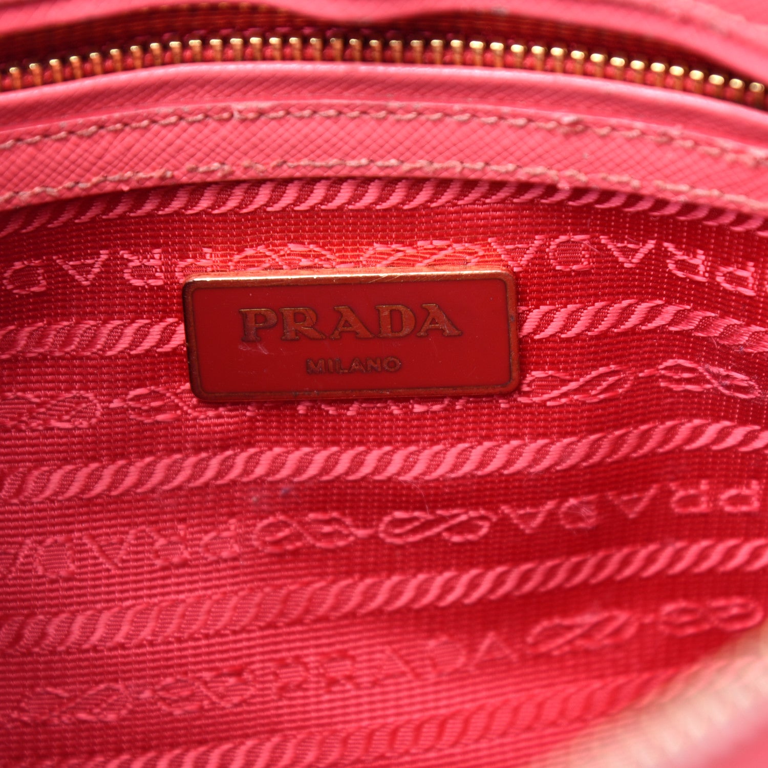Prada Saffiano Mini Galleria Double Zip Tote Fragola 6 of 9