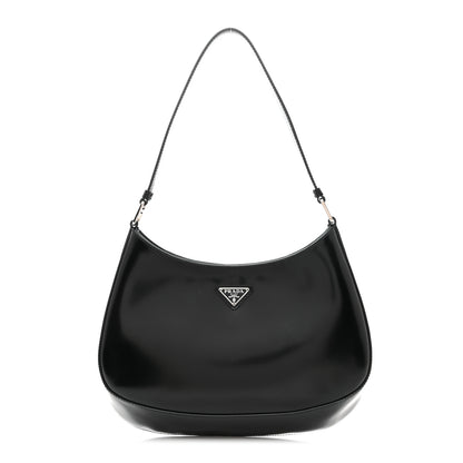Prada Spazzolato Cleo Shoulder Bag Black 1 of 12