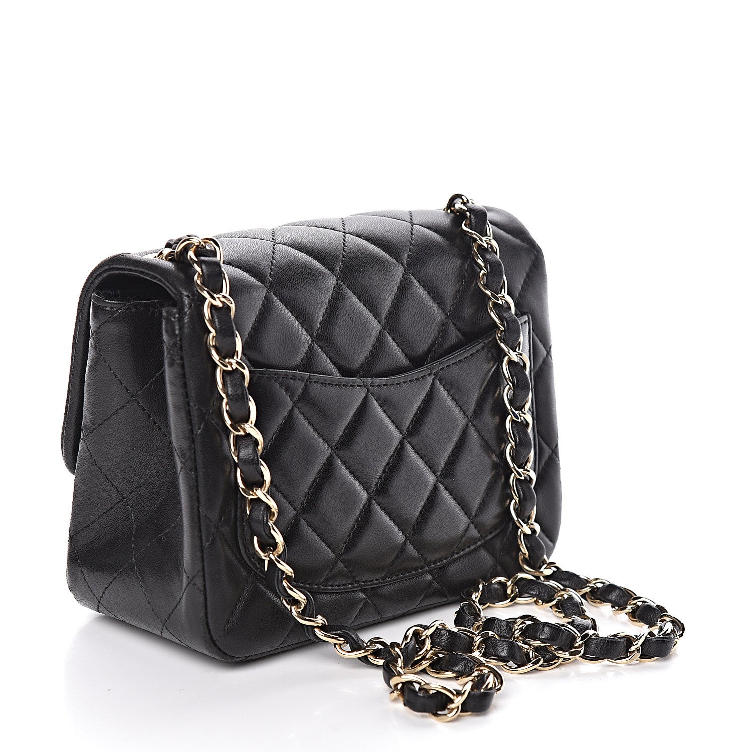 Chanel Lambskin Quilted Mini Square Flap Black 3 of 10