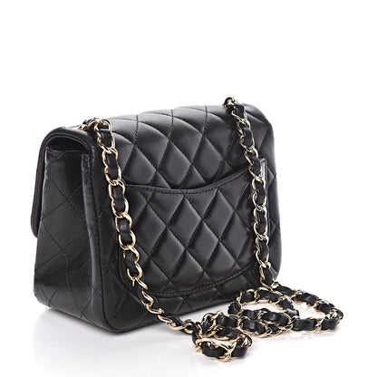Chanel Lambskin Quilted Mini Square Flap Black 3 of 10