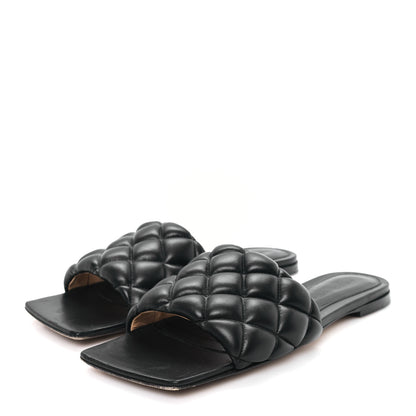 Bottega Veneta Nappa Matelasse Padded Flat Sandals 38 Black 4 of 10