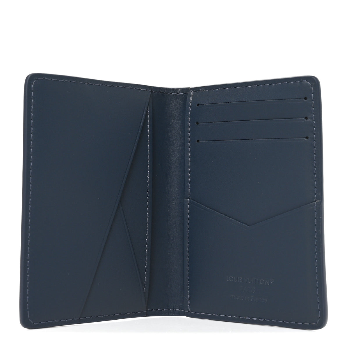 Calfskin Monogram Shadow Pocket Organizer Navy Blue