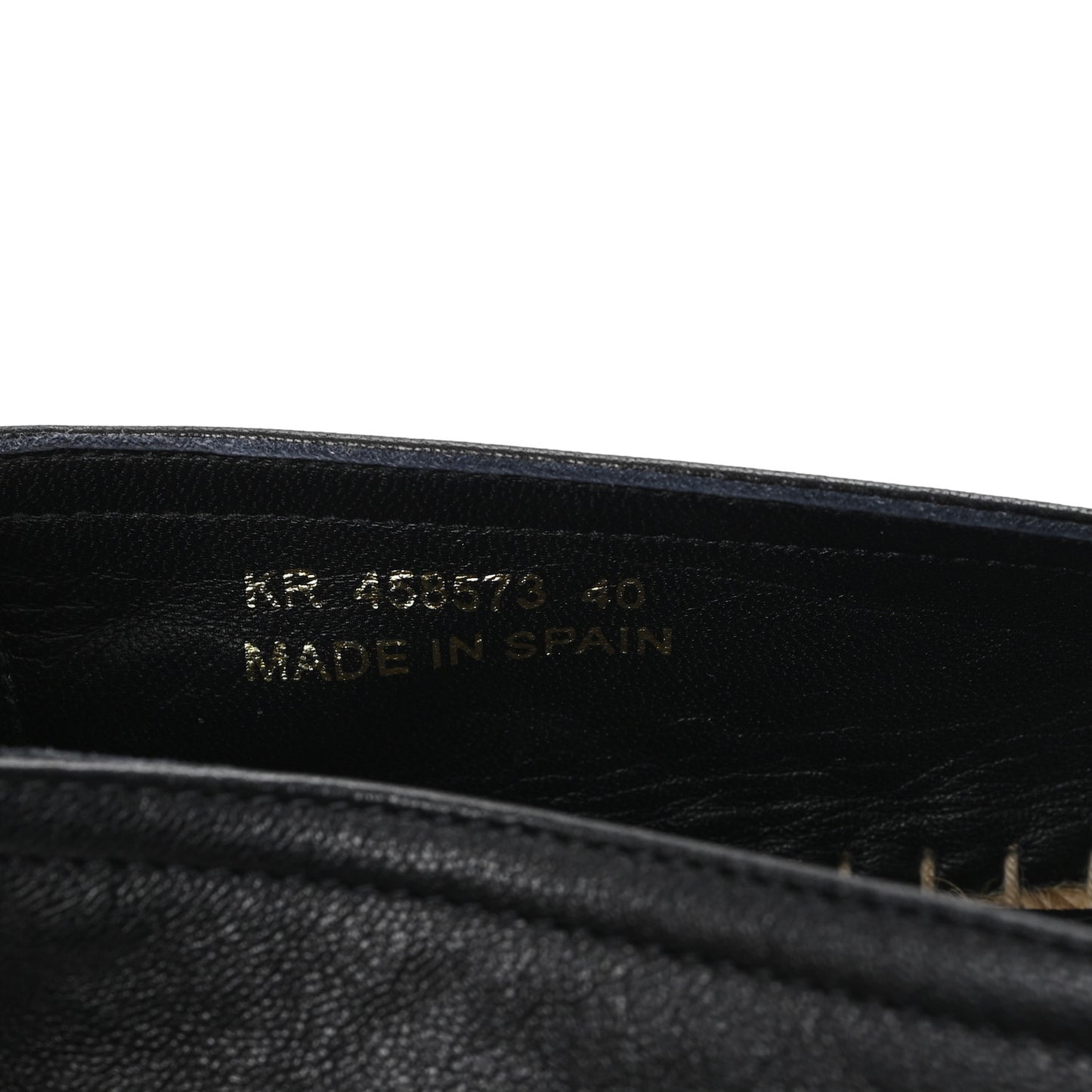 Lambskin Monogram Espadrilles 40 Black