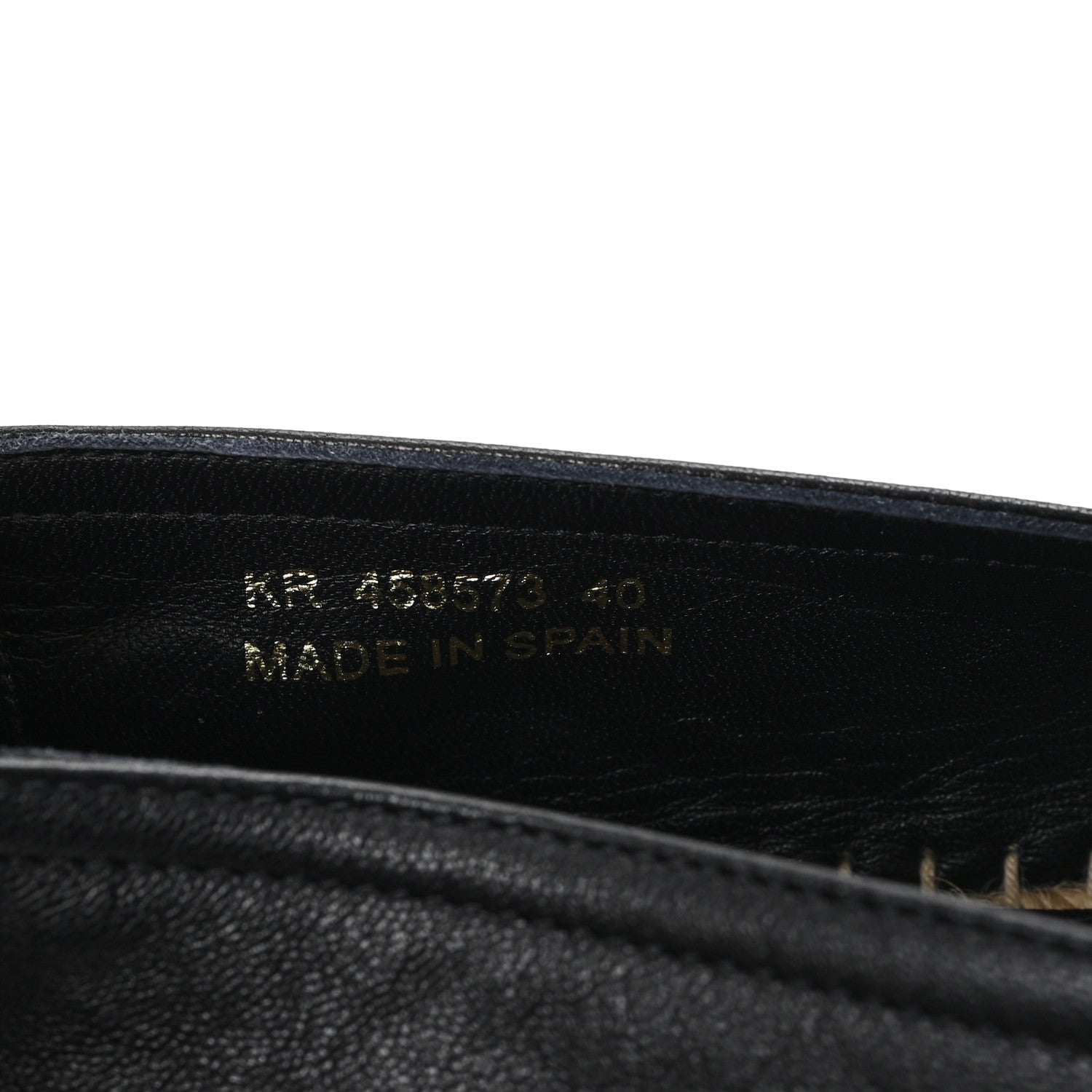 Saint Laurent Lambskin Monogram Espadrilles 40 Black 9 of 10