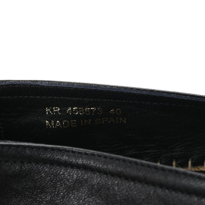 Saint Laurent Lambskin Monogram Espadrilles 40 Black 9 of 10
