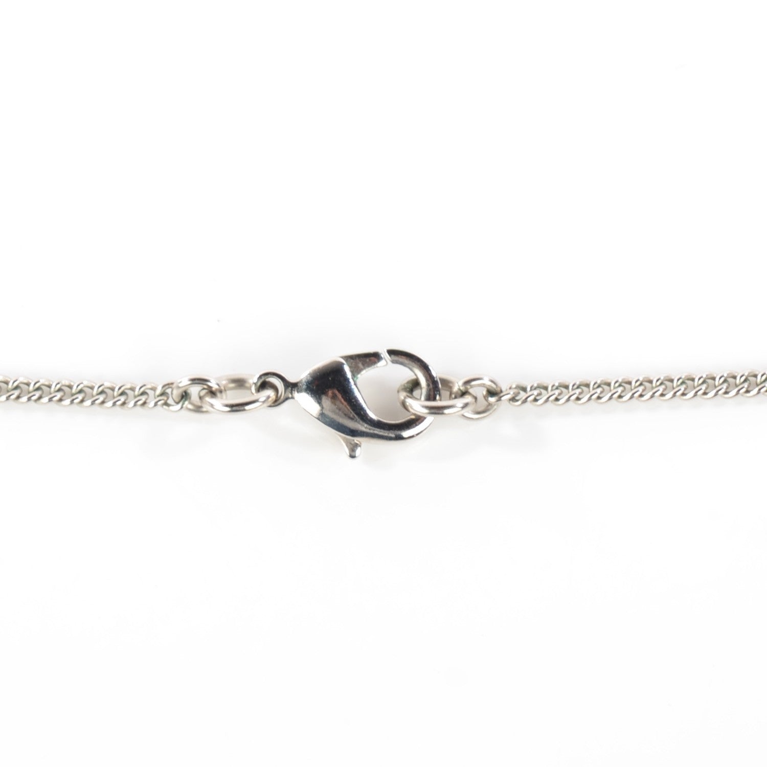 Chanel Crystal Timeless CC Necklace Silver 5 of 7