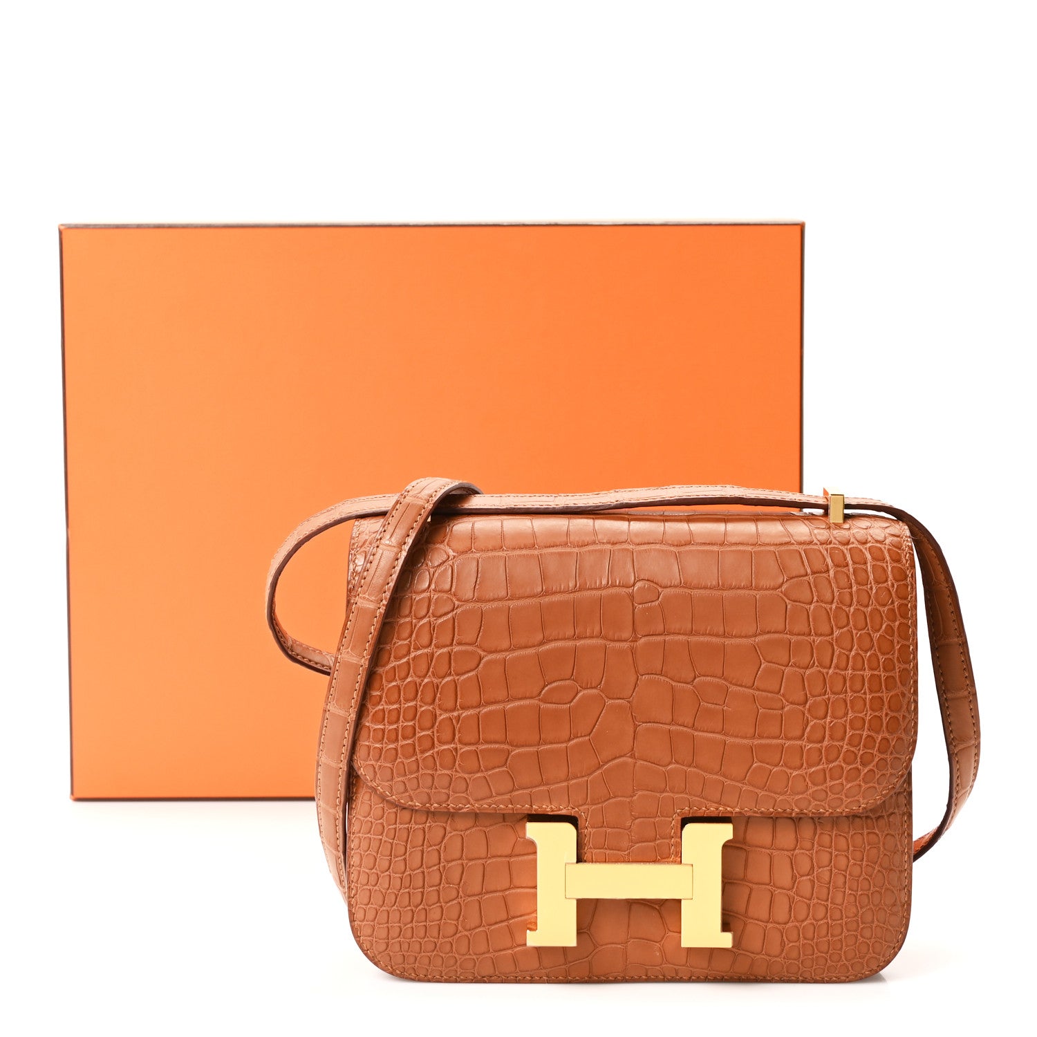 Hermes Matte Alligator Constance 18 Gold 11 of 11