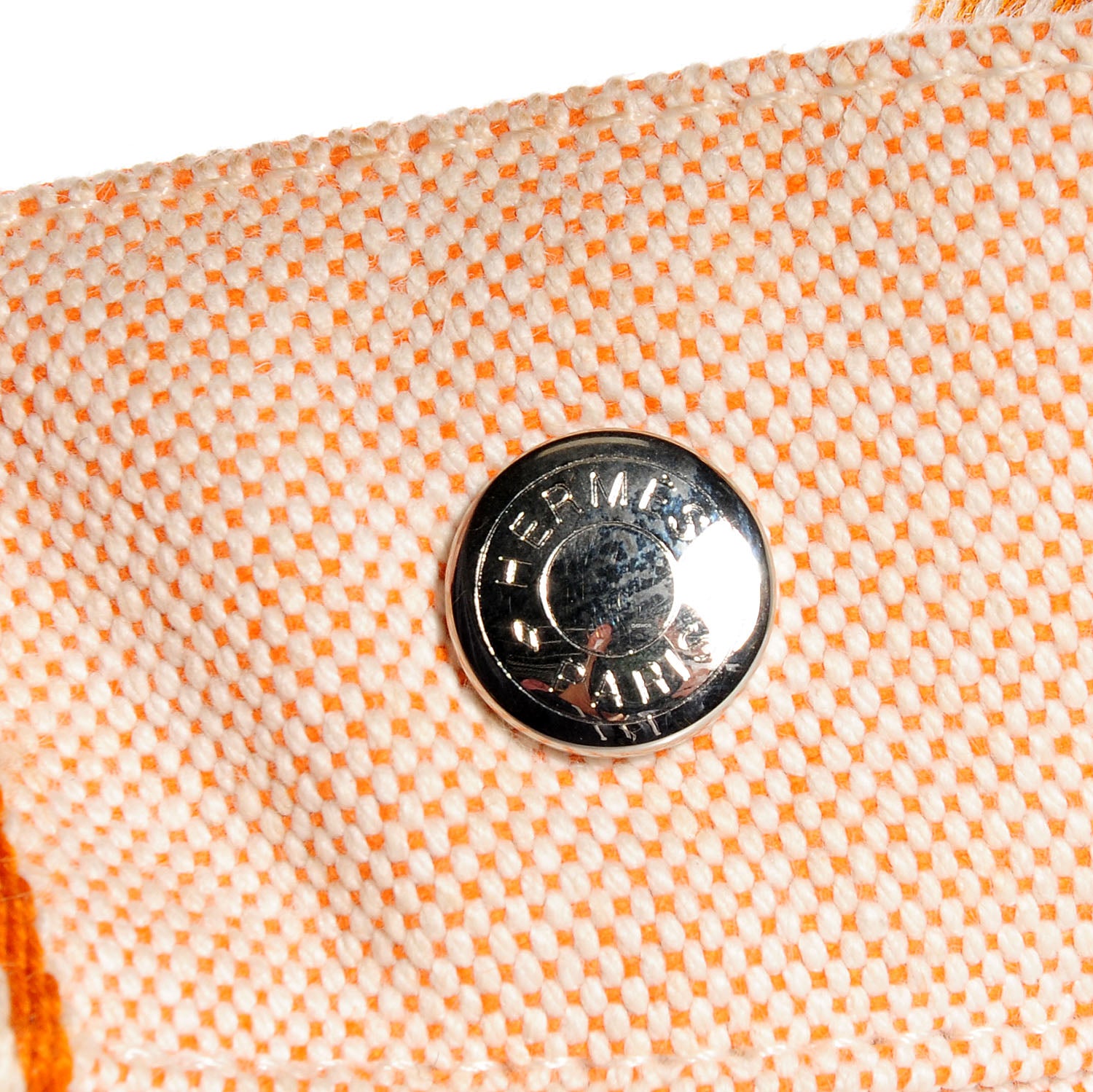 Hermes Cotton Canvas Fourre Tout PM Tote Orange 12 of 15