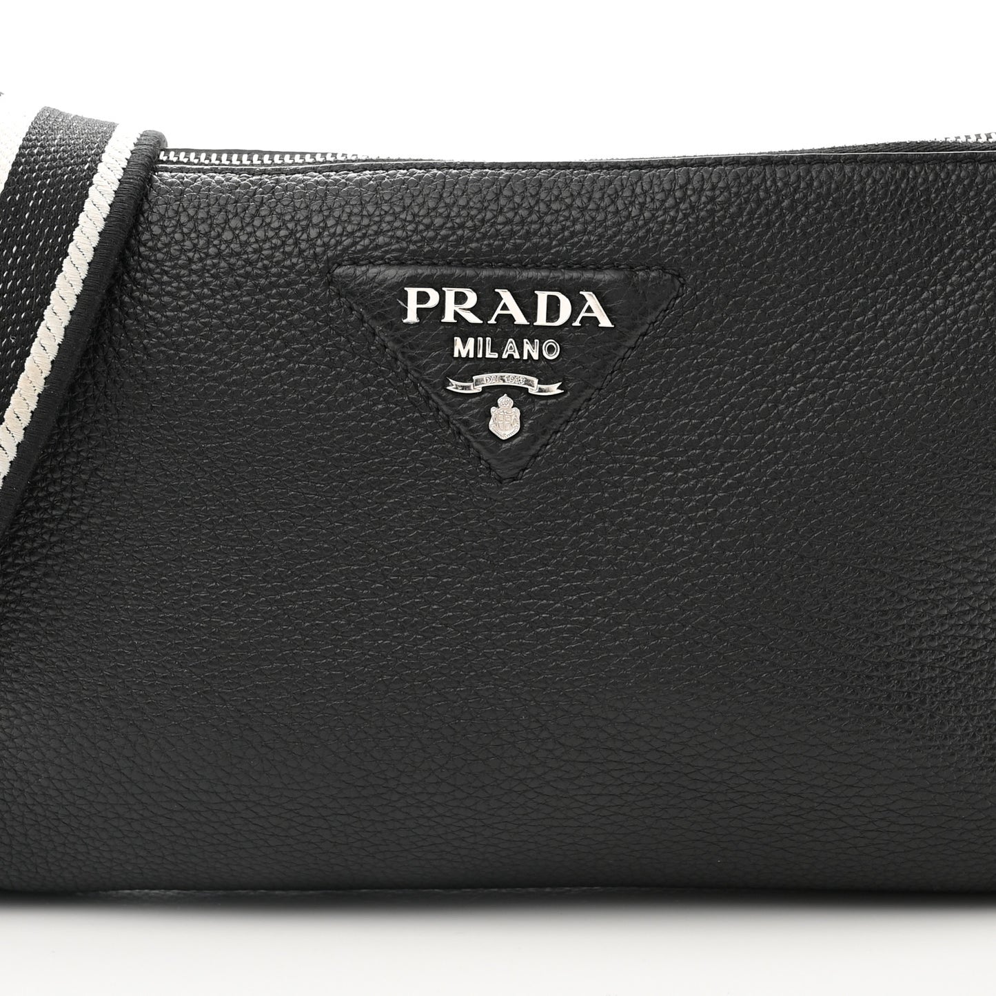 Vitello Daino Crossbody Bag Black