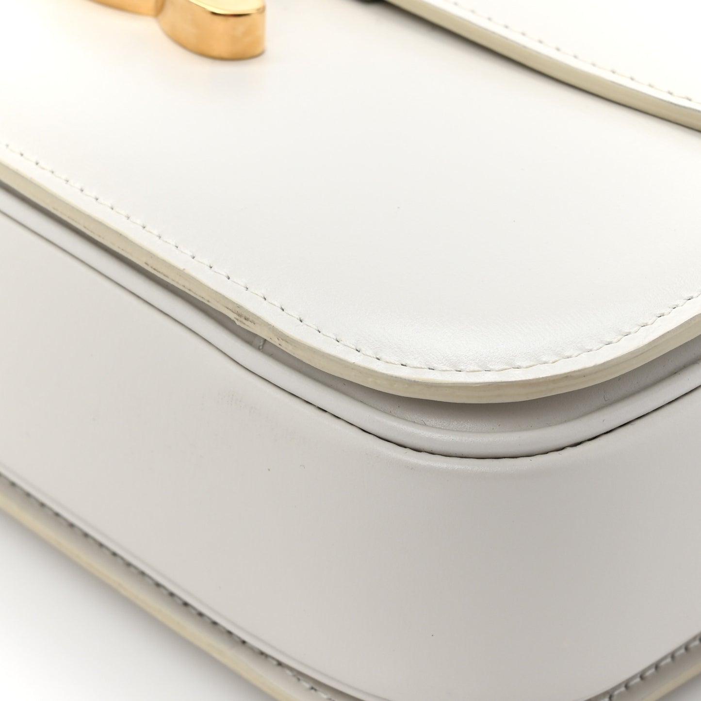 Shiny Calfskin Medium Triomphe White