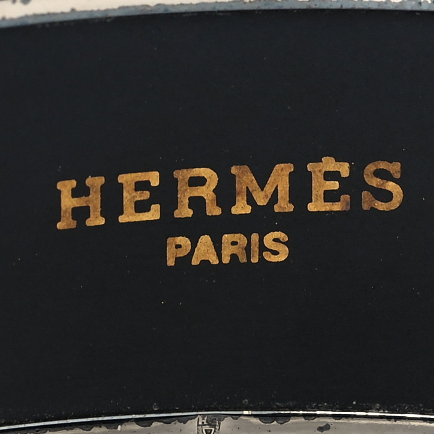 Hermes Enamel Printed Wide Recherche H Bracelet 70 4 of 5