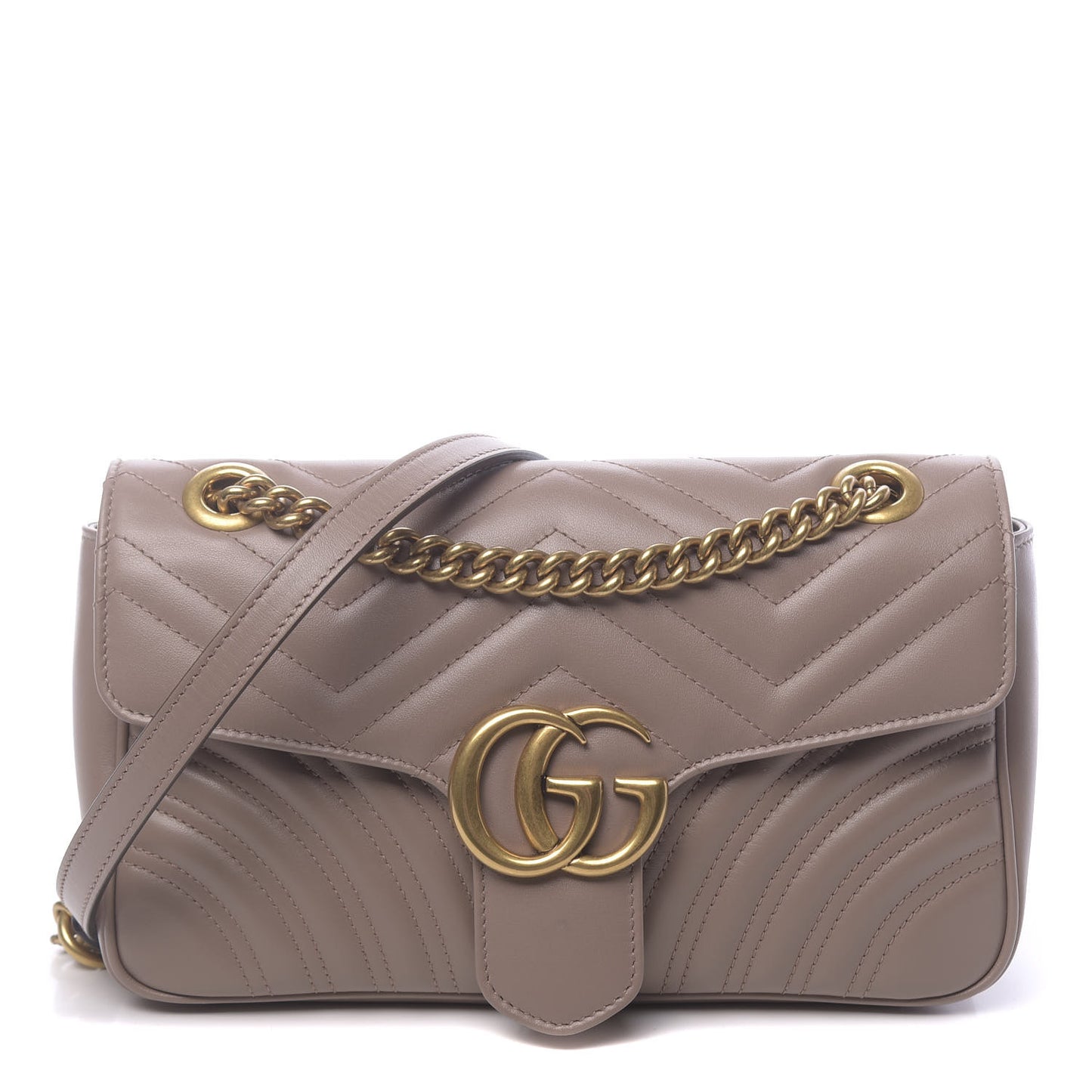 Calfskin Matelasse Small GG Marmont Shoulder Bag Porcelain Rose