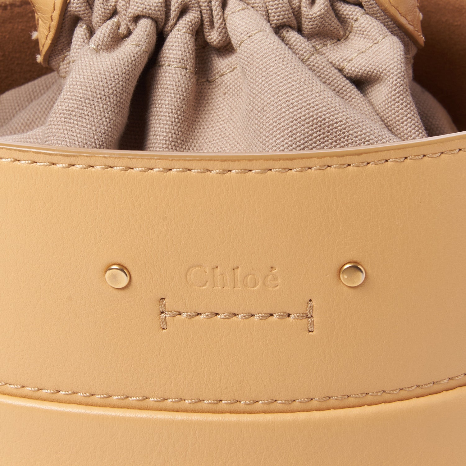 Chloe Smooth Calfskin Mini Roy Bucket Bag Bleached Brown 6 of 9