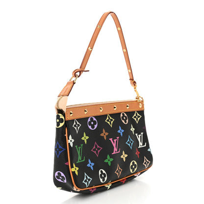 Louis Vuitton Monogram Multicolor Pochette Accessories Black 3 of 10
