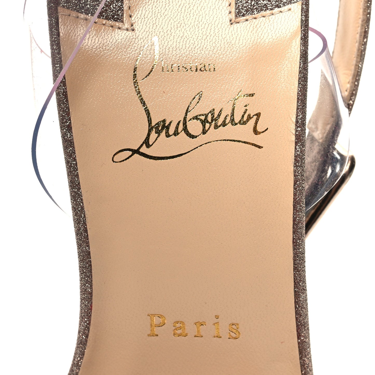 PVC Glitter Levitallo 100 Sandals 39.5 Nude