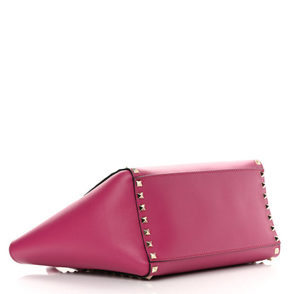 Valentino Garavani Vitello Small Rockstud Double Handle Tote Deep Cyclamin 4 of 16