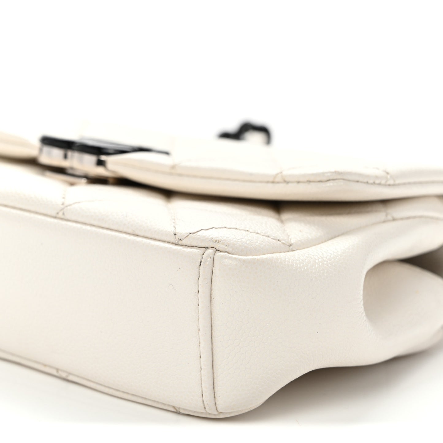 Caviar Quilted My Everything Small Flap White Black