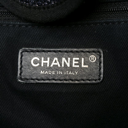 Chanel Woven Straw Raffia Large Deauville Tote Black 6 of 11