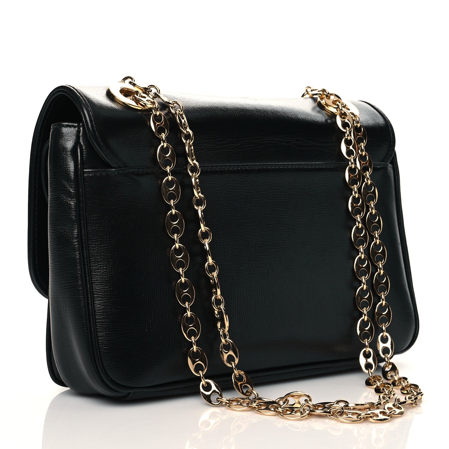Gucci Azalea Calfskin Small Marina Chain Shoulder Bag Black 3 of 10