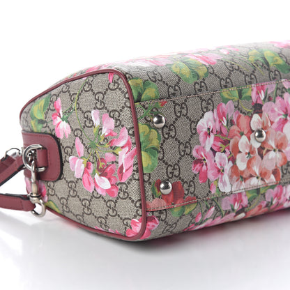 Gucci GG Supreme Monogram Blooms Small Boston Beige Multicolor Dry Rose 7 of 8