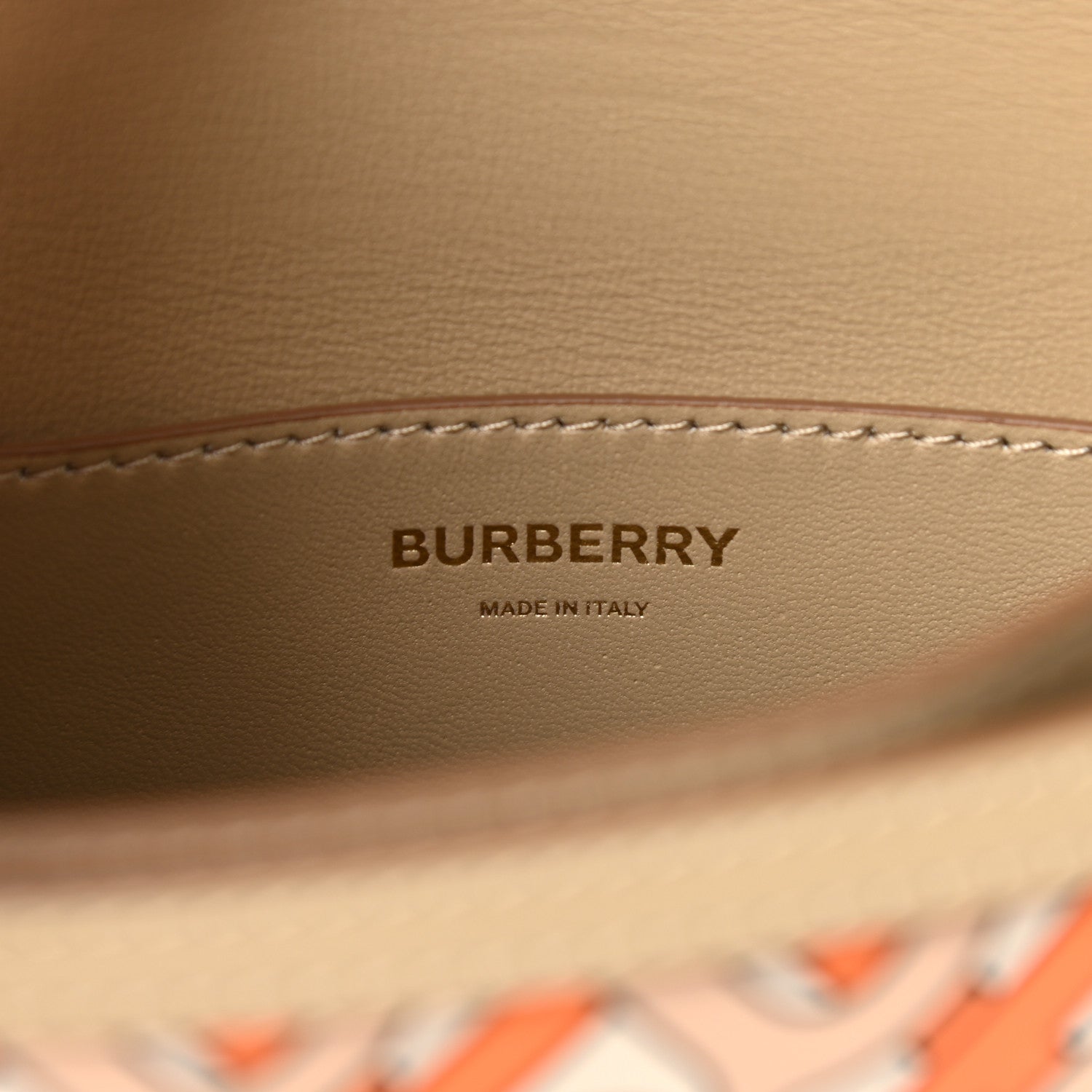 Burberry Calfskin Monogram TB Bum Bag Bright Orange 6 of 8