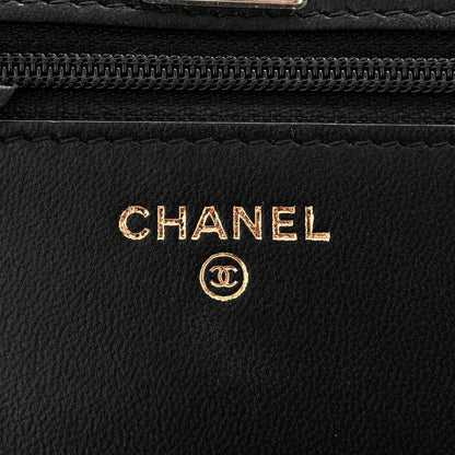 Chanel Lambskin Quilted Trendy CC Wallet On Chain WOC Black 11 of 23
