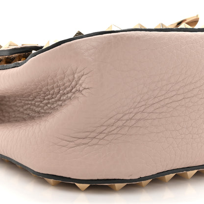 Valentino Garavani Grainy Calfskin Small Rockstud Top Handle Bag Poudre 9 of 11