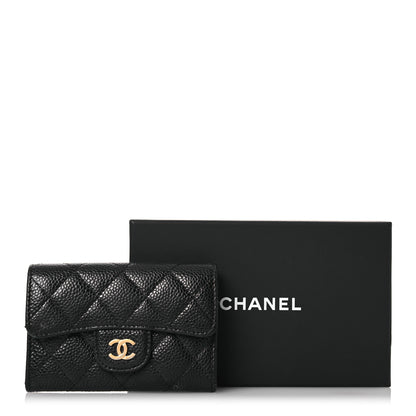 Chanel Caviar Quilted Flap Card Holder Black 14 of 14