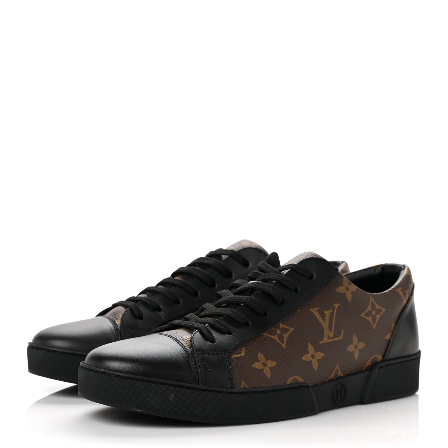 Calfskin Monogram Mens Luxembourg Sneakers 6 Black