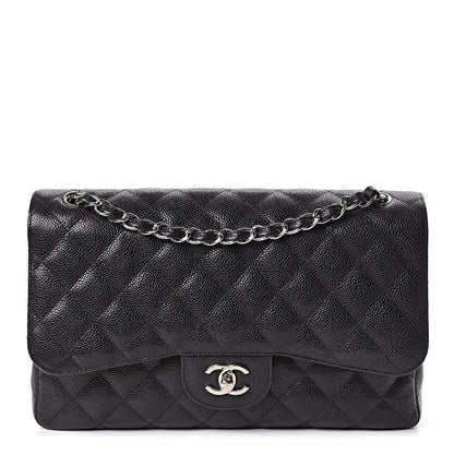 Chanel Caviar Quilted Jumbo Double Flap Black 1 of 12