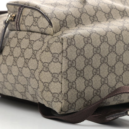 Gucci GG Supreme Monogram Medium Single Buckle Rucksack Backpack Beige Ebony Brown 8 of 9