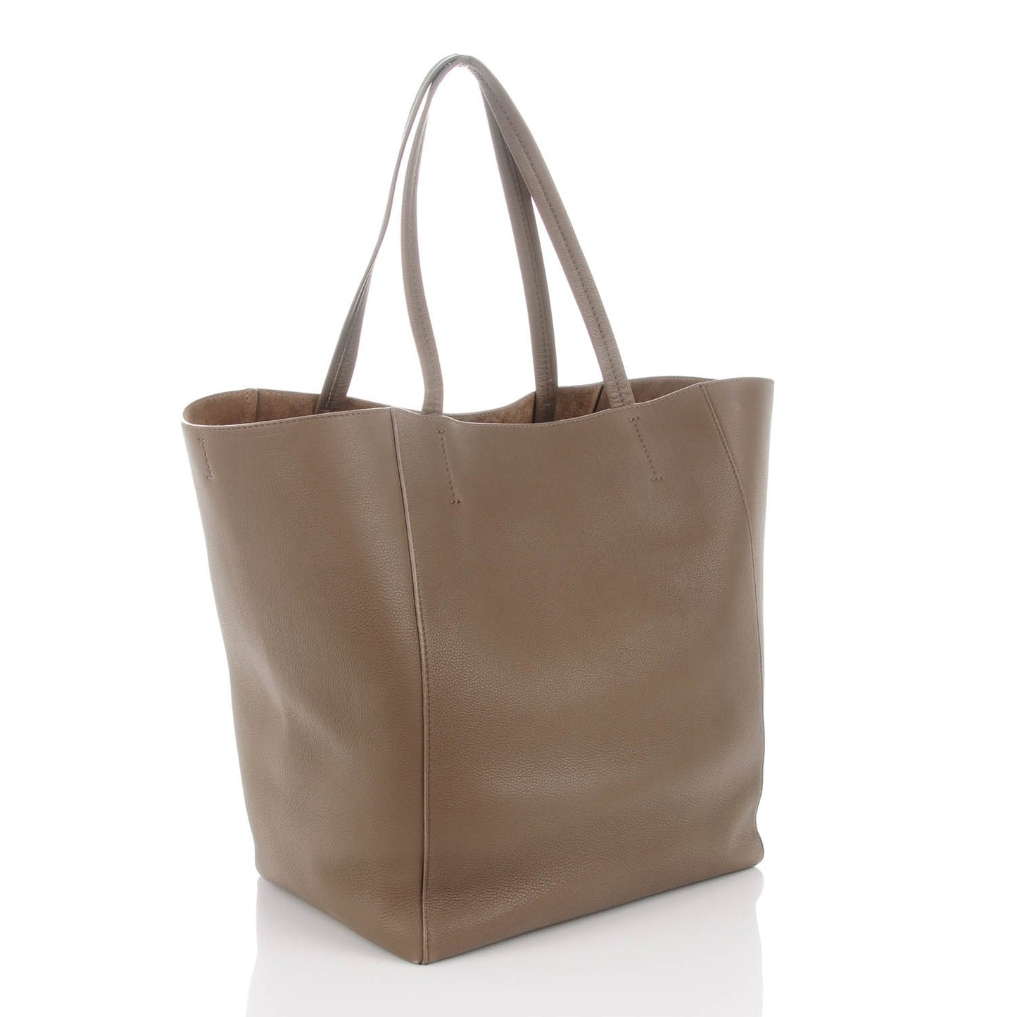 Grained Calfskin Medium Horizontal Cabas Phantom Taupe