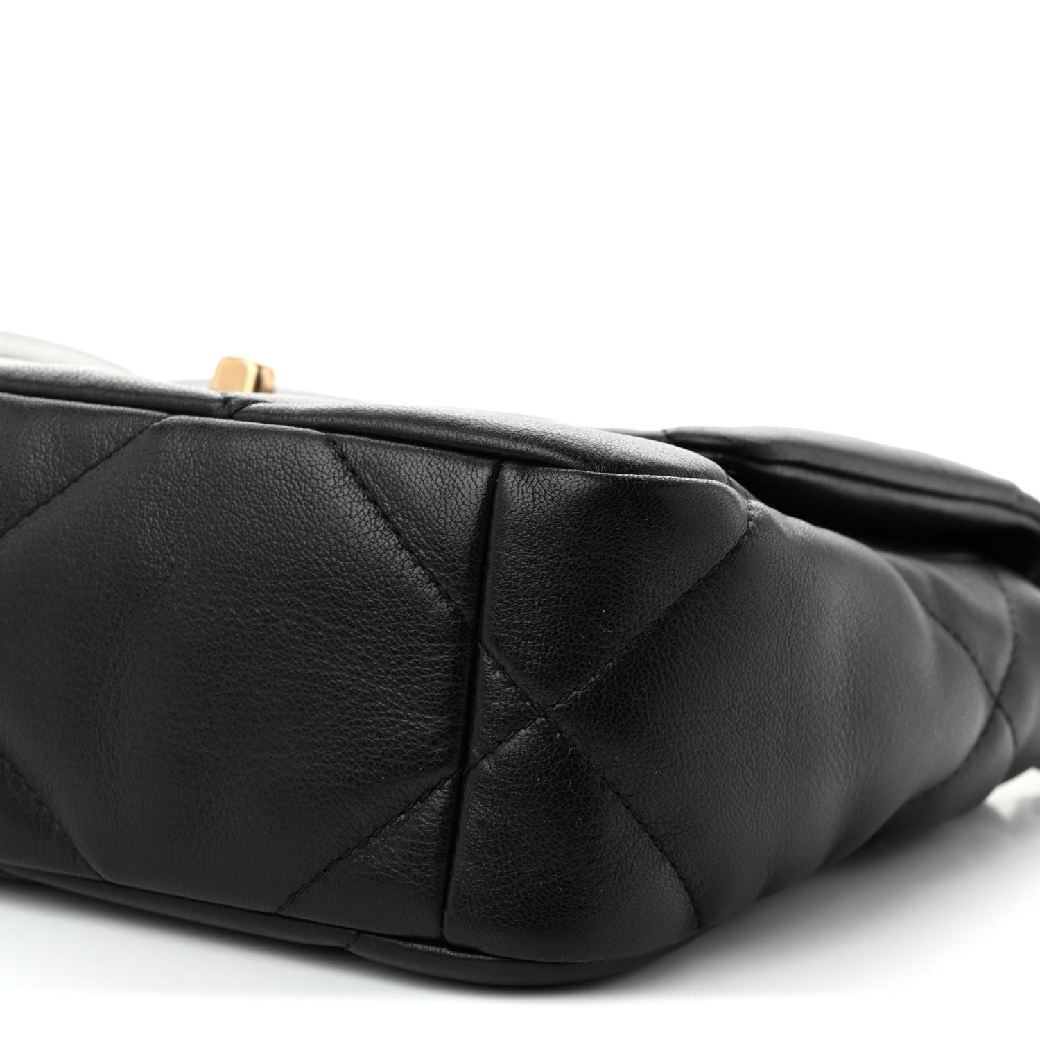 Chanel Shiny Goatskin Quilted Medium Chanel 19 Flap Black 10 of 10