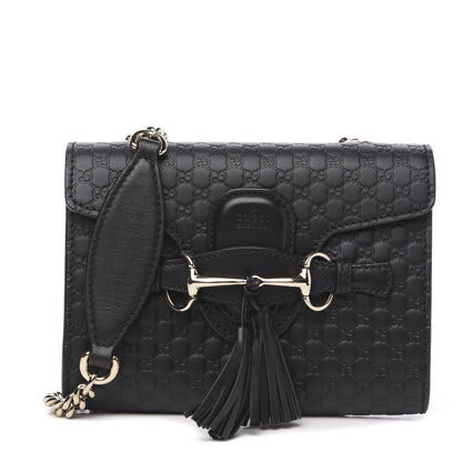 Gucci Microguccissima Mini Emily Shoulder Bag Black 1 of 11