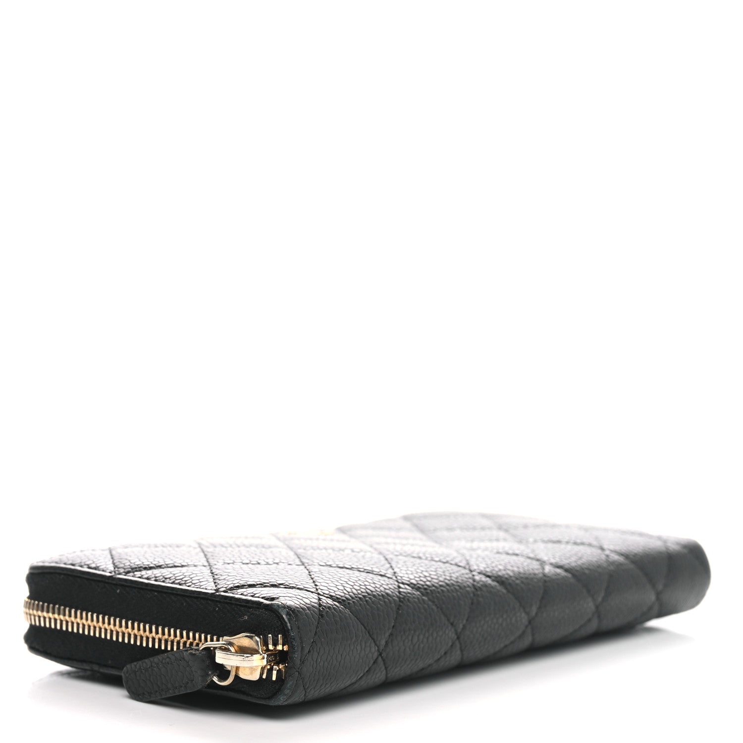 Chanel Caviar Quilted Large Gusset Zip Around Wallet Black 4 of 15