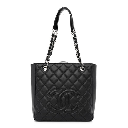 Chanel Caviar Quilted Petit Shopping Tote PST Black 1 of 13