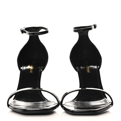 Saint Laurent Patent Calfskin Opyum 85 Sandals 39.5 Black 3 of 10