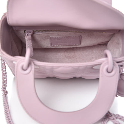 Christian Dior Ultra Matte Calfskin Cannage Mini Lady Dior Lavender 5 of 11