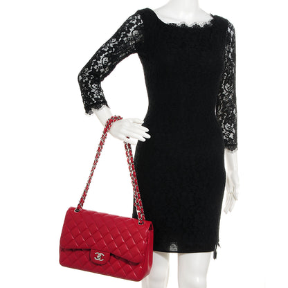 Chanel Lambskin Jumbo Double Flap Red 2 of 8