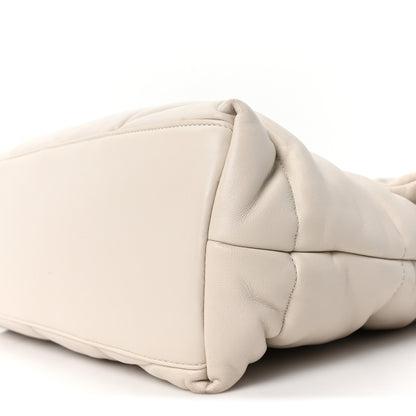 Saint Laurent Lambskin Quilted Medium Loulou Puffer Monogram Chain Satchel Crema Soft 10 of 10