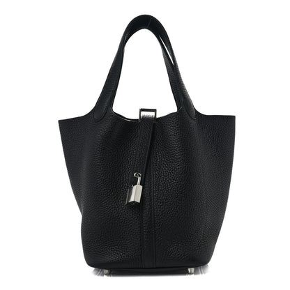 Hermes Taurillon Clemence Picotin Lock 18 PM Black 1 of 8