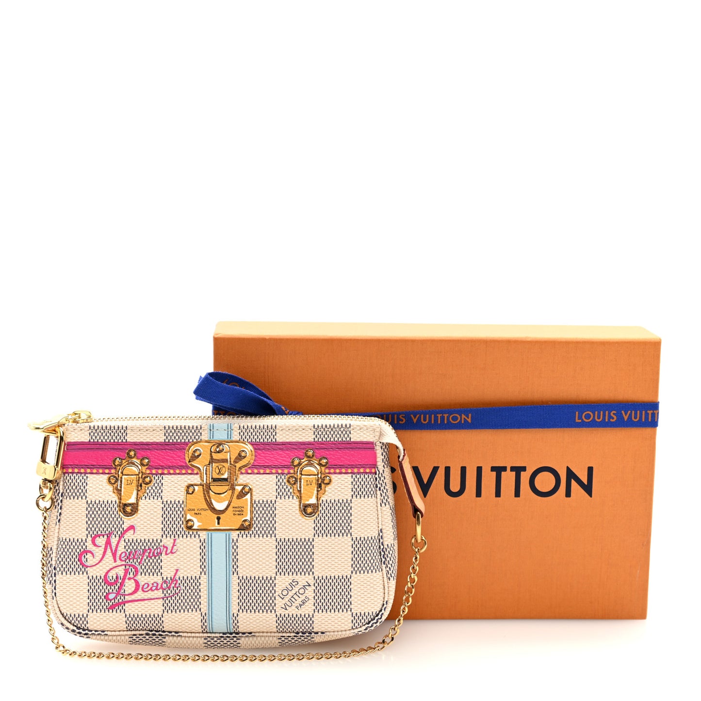 Damier Azur Summer Trunks Newport Beach Mini Pochette Accessories