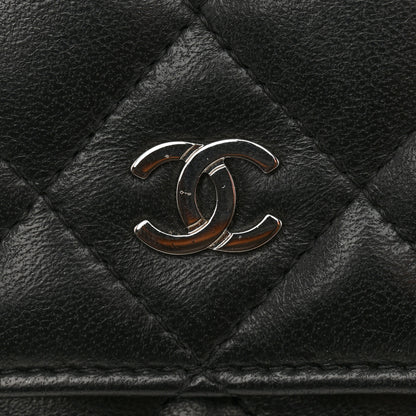 Chanel Lambskin Quilted Wallet On Chain WOC Black 11 of 13