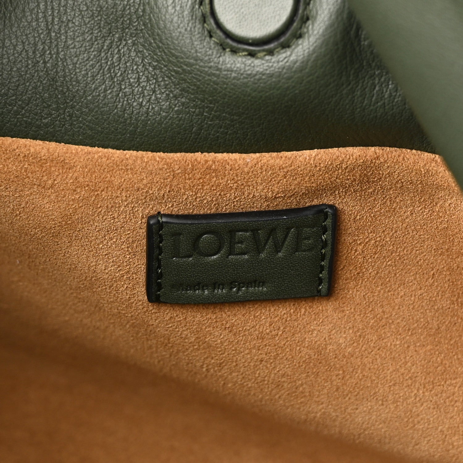 Loewe Calfskin Mini Flamenco Knot Clutch Vintage Khaki 6 of 10