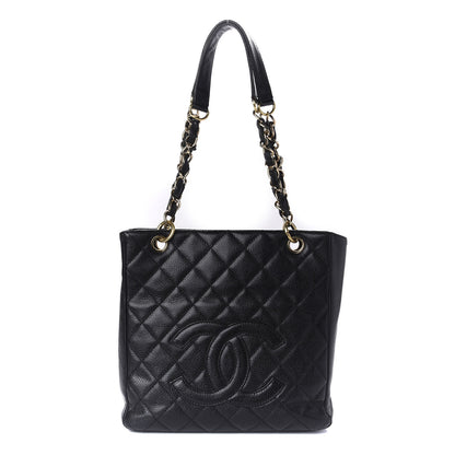Chanel Caviar Quilted Petit Shopping Tote PST Black 1 of 10